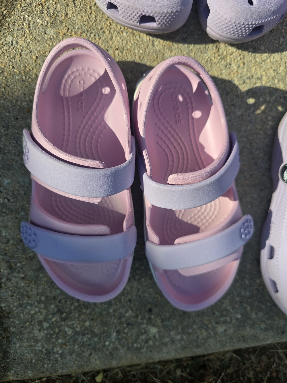 CROCS Kids' Light Pink Double-Strap Sandals